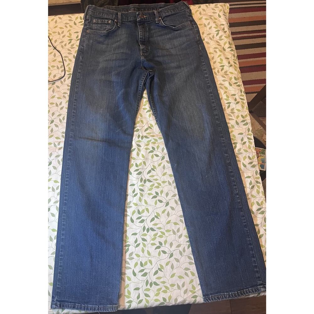 Mens Wrangler 34x32 Relaxed Fit Straight Leg Jeans Blue Western Workwear
